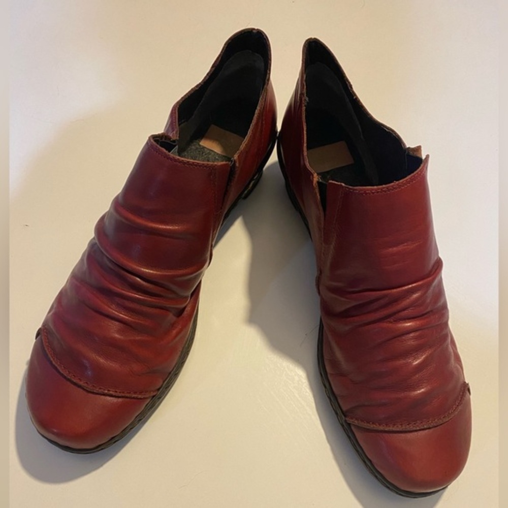 Rieker Louise Leather Bootie in Brown Muscat